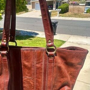 Frye Leather Distressed Tote Purse